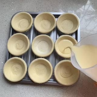 Coconut Egg Tart Recipe step 6: Bake in a preheated 200°C (392°F) oven for about 20 minutes until lightly golden