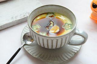 Steamed Egg Custard with Okra step 13: Drizzle with soy sauce and a little vegetable oil before serving.