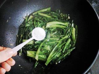Garlic Stir-Fried Bok Choy step 8: If desired, stir in a pinch of MSG before serving. Transfer to a plate and sprin