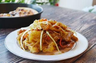 Sweet and Sour Pork step 12: Serve hot and enjoy.