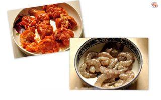Homemade Shrimp and Chicken Pizza step 3: Meanwhile, clean and devein the shrimp. Marinate with cooking wine, salt, and wh