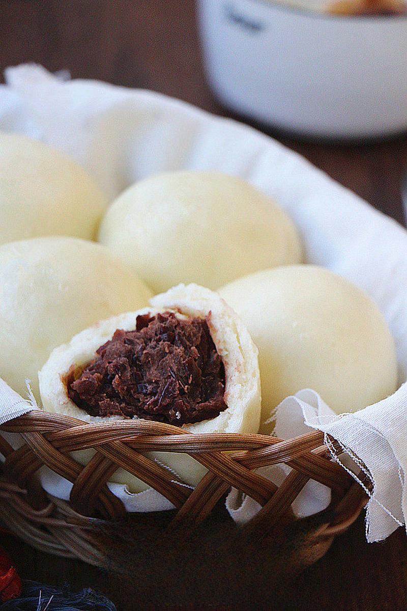 Steamed Red Bean Buns recipe photo