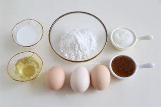 Osmanthus Chiffon Cake step 1: Prepare all ingredients. Chill the eggs beforehand for more stable whipped egg w