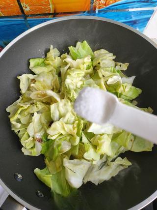 Stir-Fried Cabbage with Pork step 9: Continue stir-frying for about 1 minute until the cabbage is just tender but sti