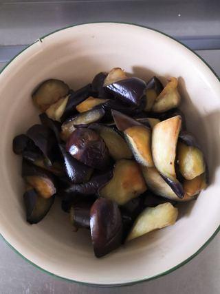 Braised Fish-Fragrant Eggplant step 5: In a small bowl, mix the sugar, black vinegar, and dark soy sauce to create the 