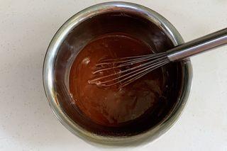 Chocolate Chiffon Cake step 8: Gradually add the sugar in three additions while beating. Continue whipping unti