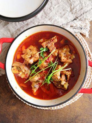 Braised Pork Trotters step 14: Serve hot and enjoy the rich, flavorful braised pork trotters.