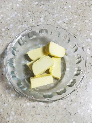 Milk Custard Steamed Buns step 4: Prepare the custard filling by gathering the butter and remaining filling ingred