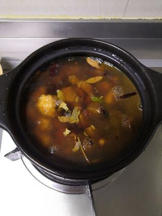 Braised Beef Brisket step 14: Pour in enough boiling water to completely cover the beef.