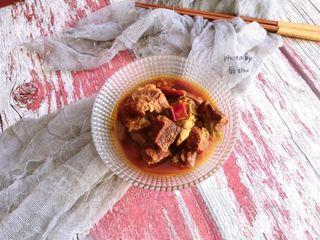 Braised Beef Brisket step 18: Serve hot with rice, noodles, or steamed buns.