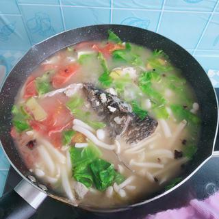 Catfish and Tofu Vegetable Soup step 13: Cook until the vegetables are tender but still vibrant.